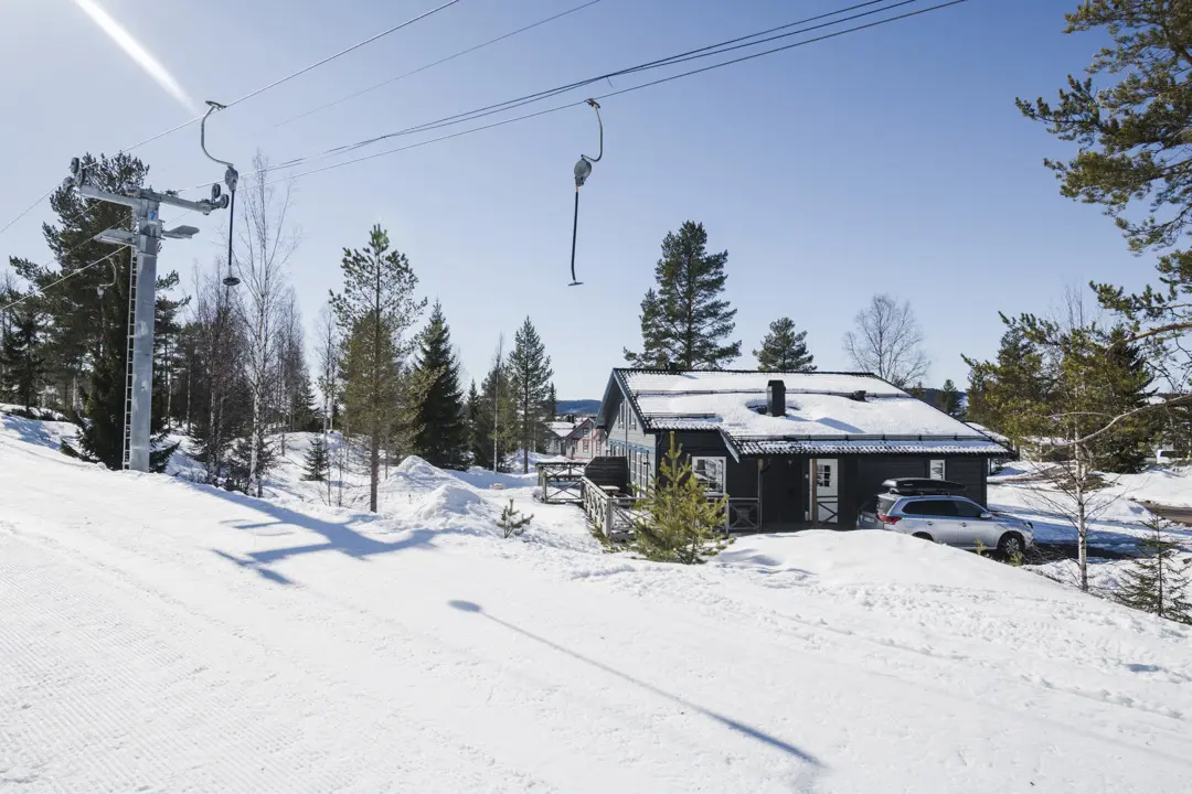 A cabin with ski in/ski out