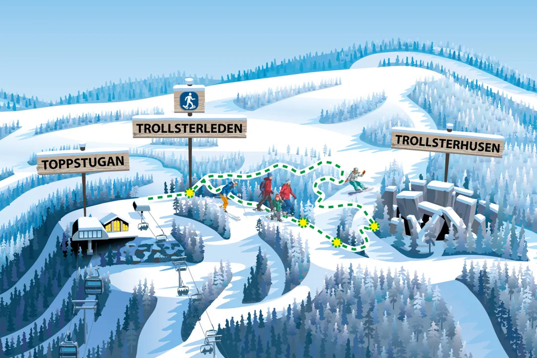 Map of Trollsterleden