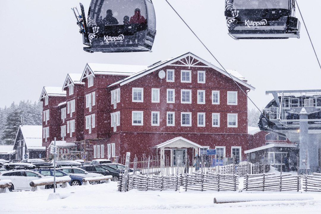 Bilar på Trananparkeringen