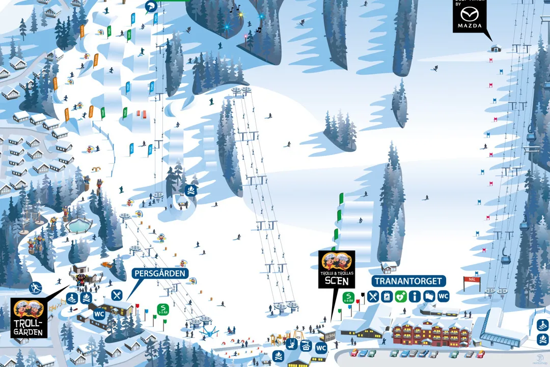 A map of the children's area at Kläppen